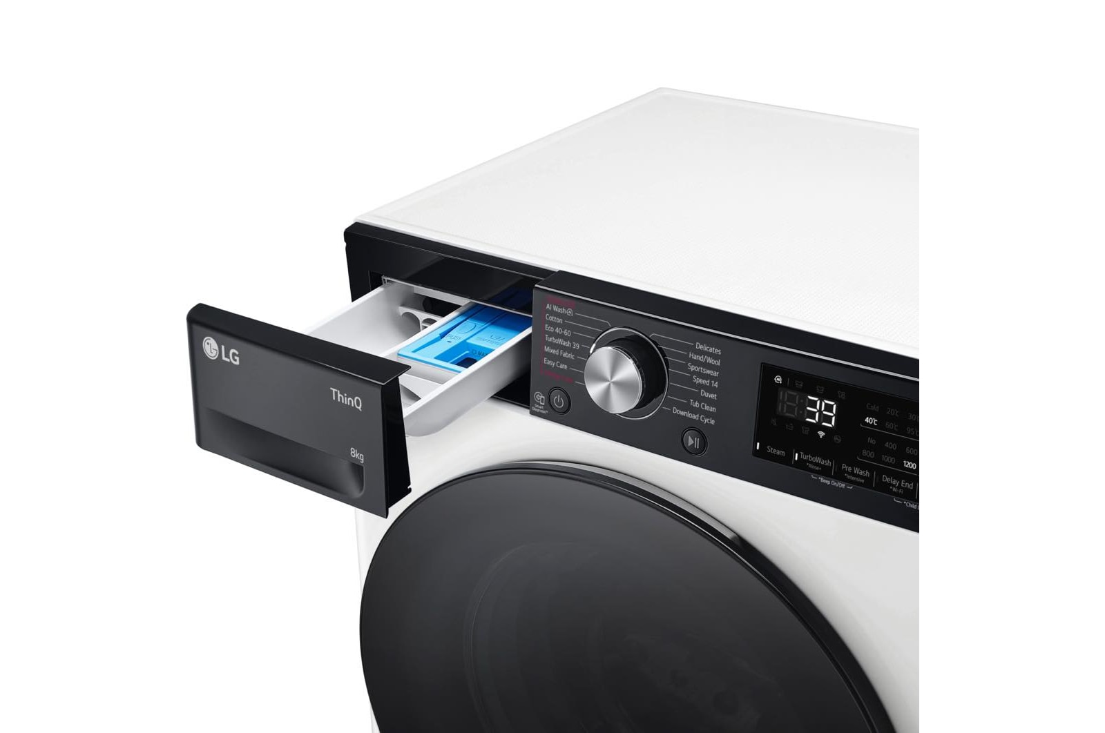 LG 8kg Counter-Depth MAX™ Washing Machine, White, F2Y708WBTN1